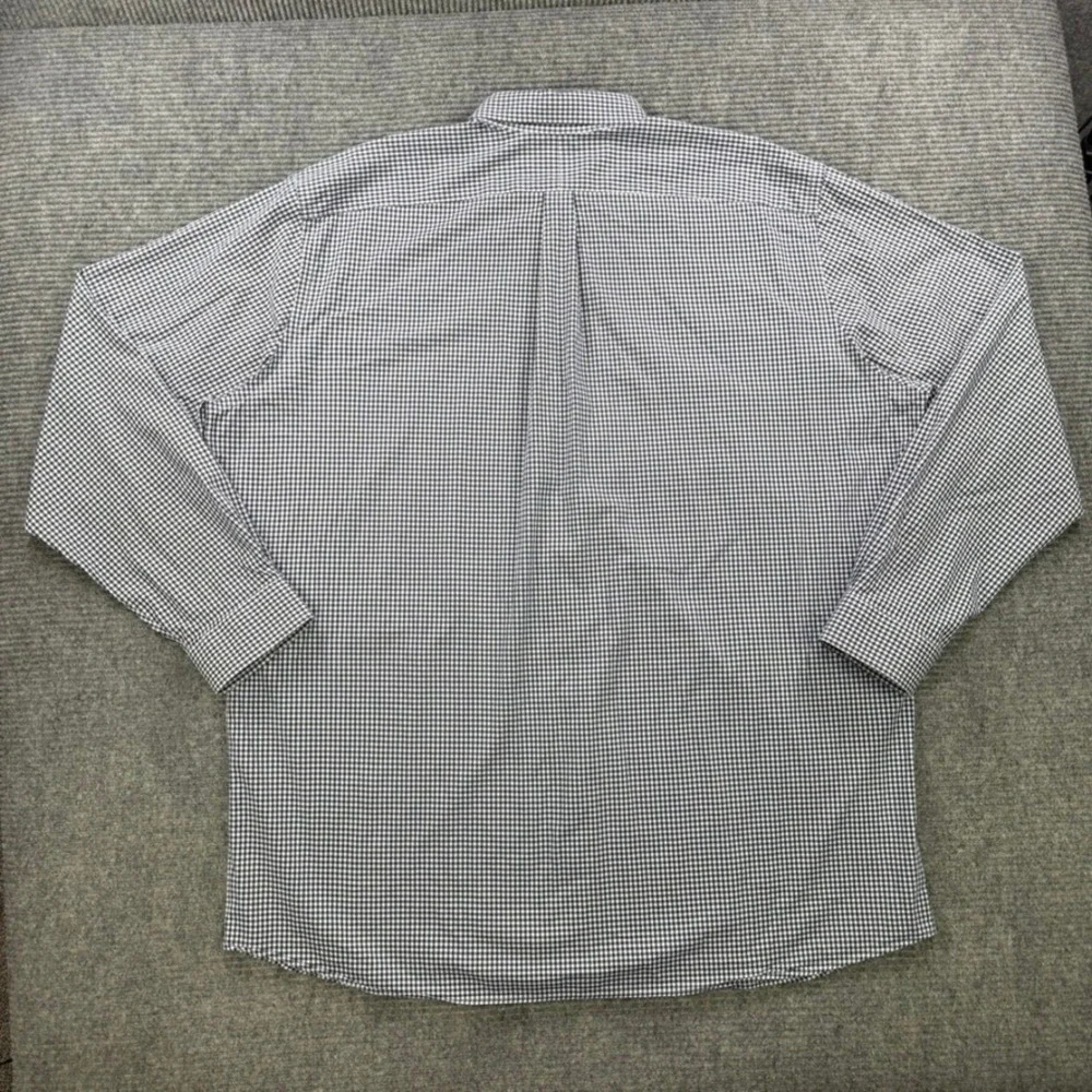 Polo Ralph Lauren Gingham Button Down Shirt Men 2XLT Tall Blue White Classic Fit